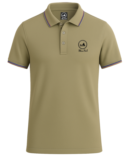 Blue Sail Men’s Classic Basic Polo Shirt - Army Green