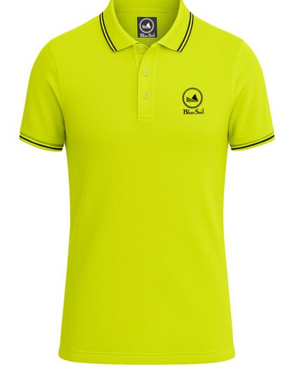 Blue Sail Men’s Classic Basic Polo Shirt - Lime Green
